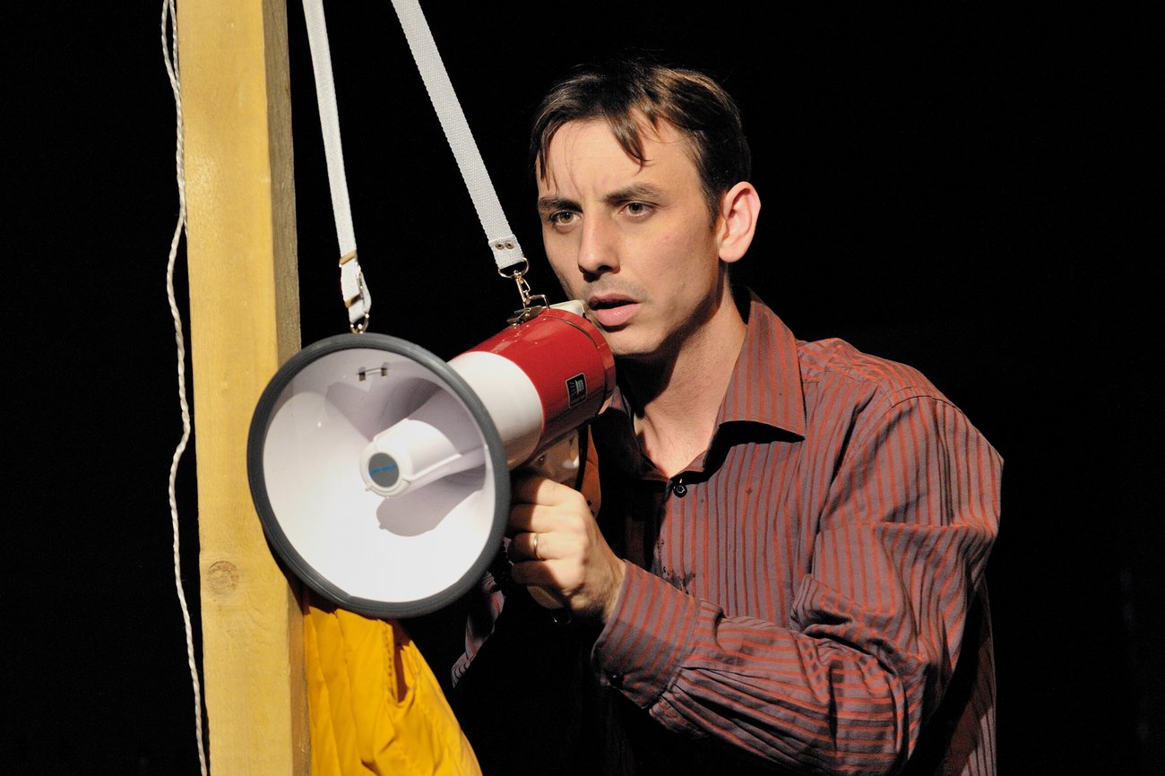 Gaël Dubreuil au mégaphone